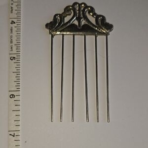 Vintage 1950s Silver tone hair pin
